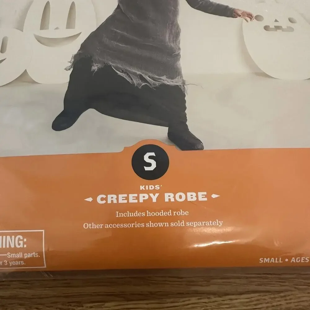 Hyde and Eek Kids Creepy Hooded Robe Costume Size Small‎ New